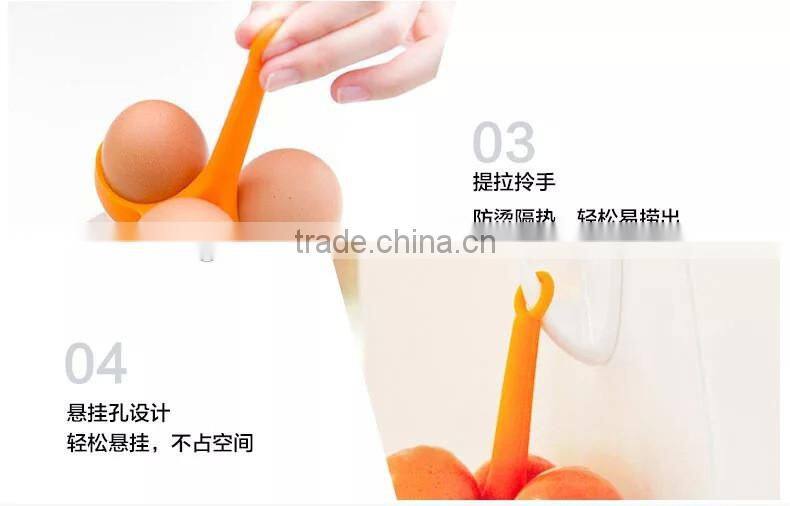 High temperature resistant silicone boiled egg tray Steamed egg silicon mold frame