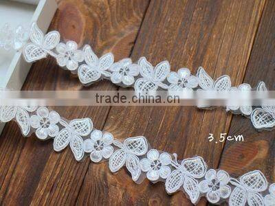 4.5cm European Off White Bridal Lace veil Trim For Dress Accessories