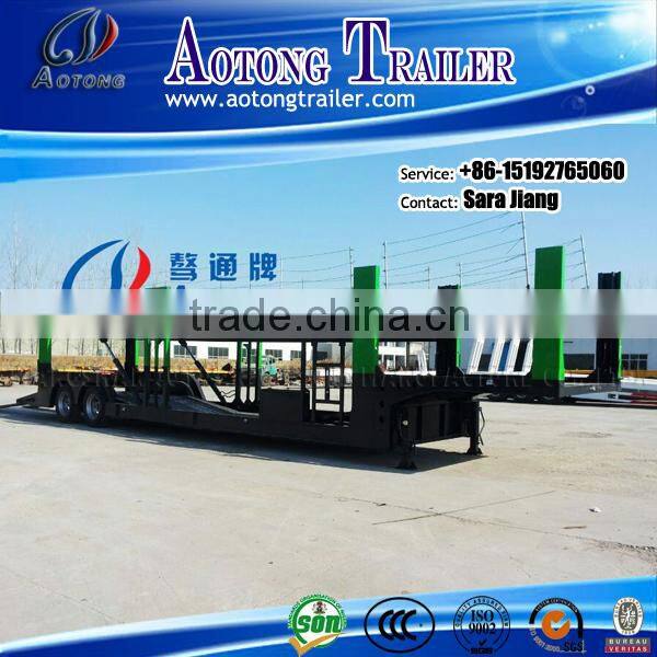 Second hand 2 axles 8 units vehicle transporting used car carrier chaasis/trailer for sale