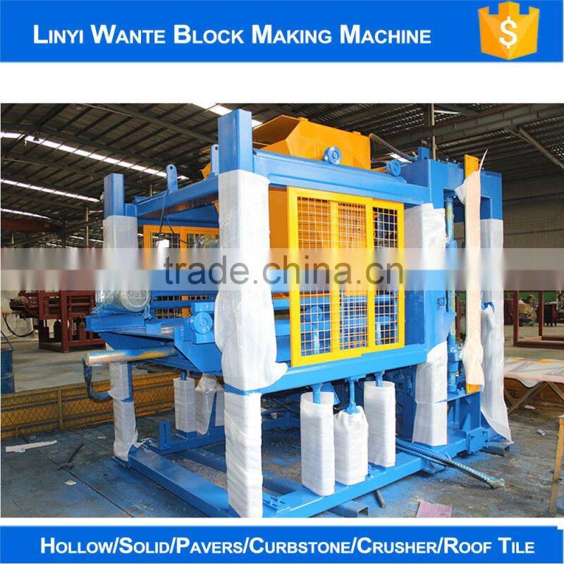 WANTE MACHINERY QT10-15 automatic concrete brick machine for sale