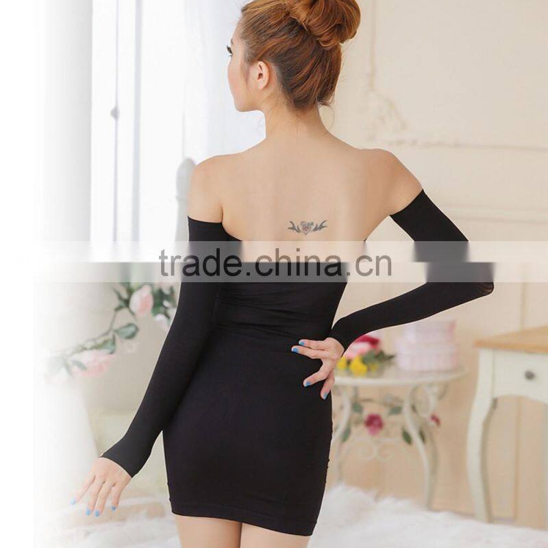 Sexy Wrapping Dress Push Up Breast Bust up Onepiece Corset Full Slip Strapless Full Slip