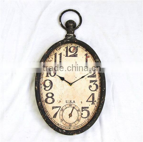Rustic black handmade metal vintage clocks