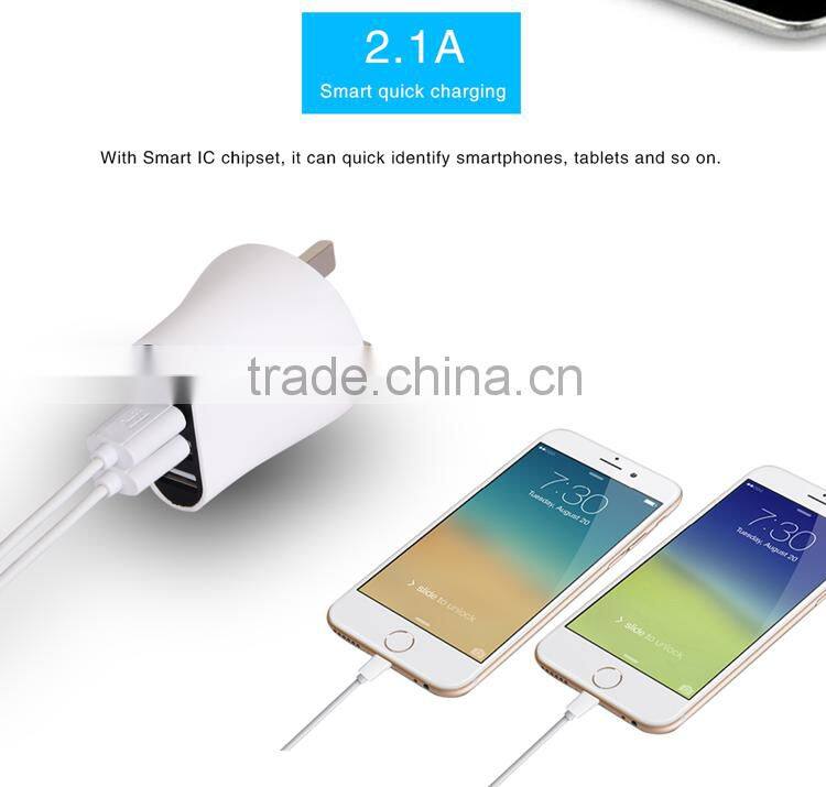 High power charger AC 5V 2A portable USB wall charger for ipad charger(T4)