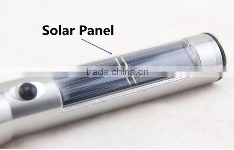 Colorful Box-2016 New Solar Aluminium Alloy Flexiable LED Flashlight Electronic Waterproof Torch
