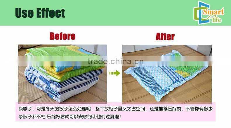 home storage vacuum plastic comforter storage bag for clothes