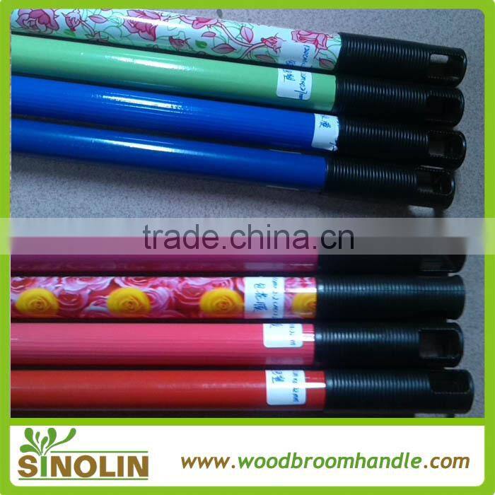 pvc coated broom metal stick , metal broom stick