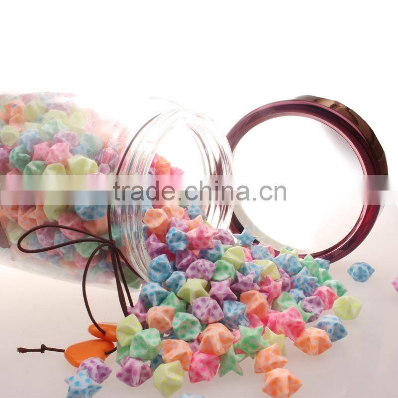 Luminous Lucky Star Paper Heart Paper Origami Museum Wishing Star Paper Birthday Gift Stripes White Five-pointed Star