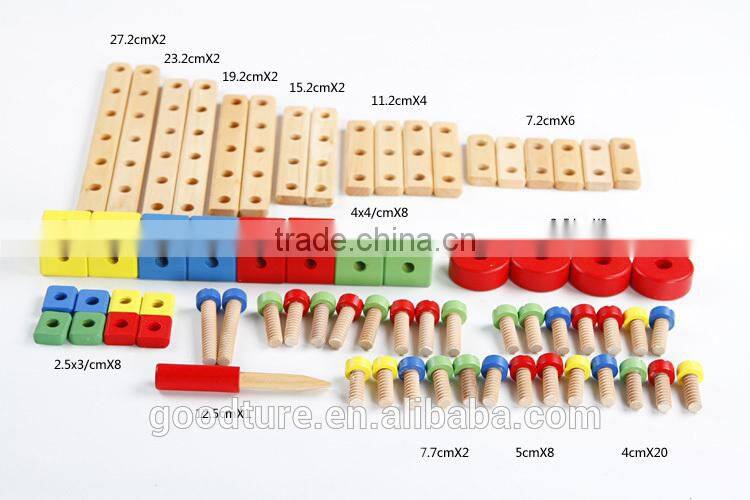 Multi Purpose Nut Combination 71 Pieces Intelligent DIY Wooden Toy