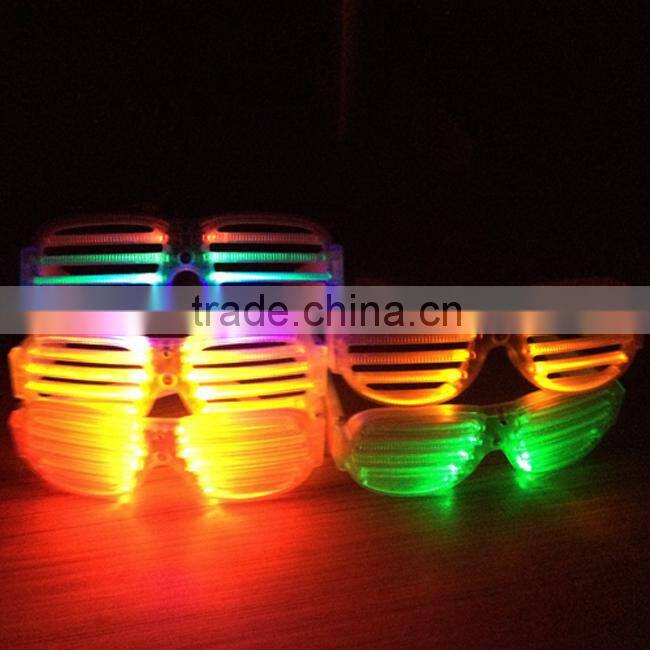 2016 wholesale colorful frame flash led party sunglasses
