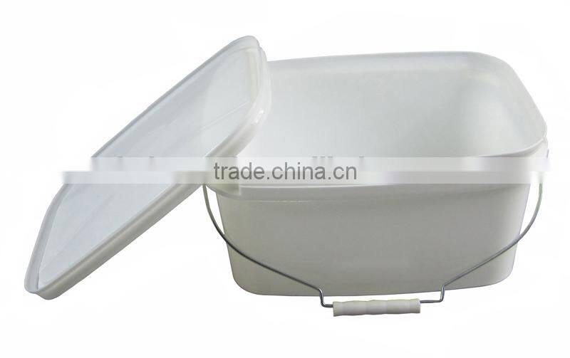 food grade 7L square plastic pail bucket water drums