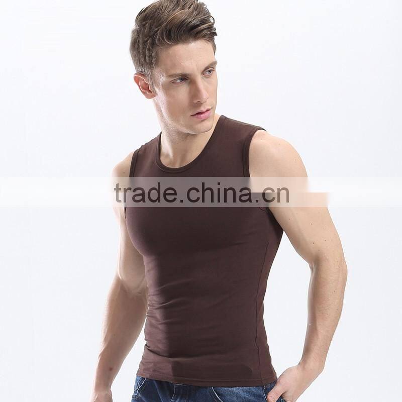 round neck style men cotton casual vest waistcoat new design sexy tight vest for men