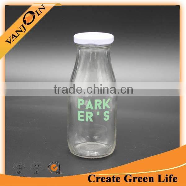 Clear Glass Juice Bottle, Coffee Drinking Glass Bottles