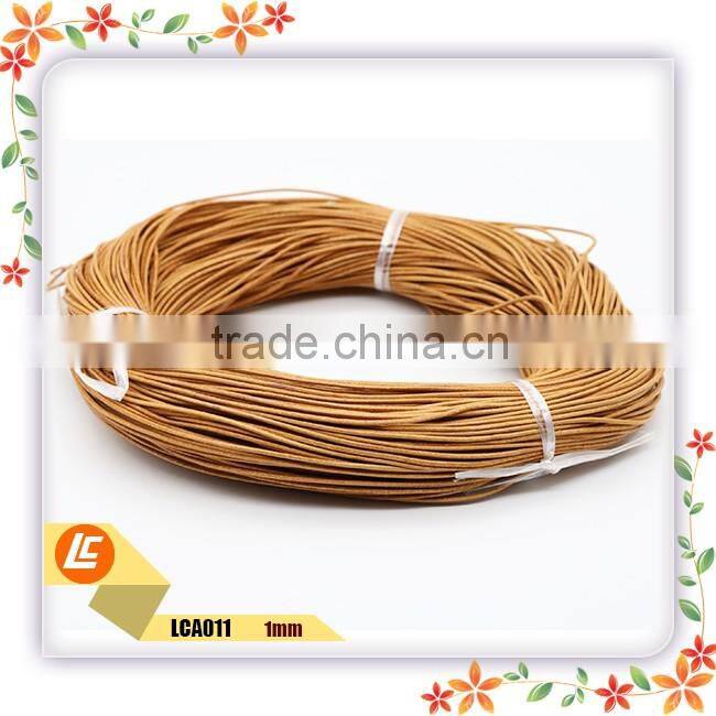 2mm round natural cowhide leather cord 100m