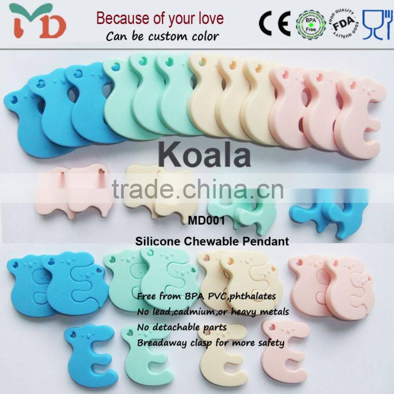 Soft Silicone Necklace for Teething/Fashion silicone necklace 2015