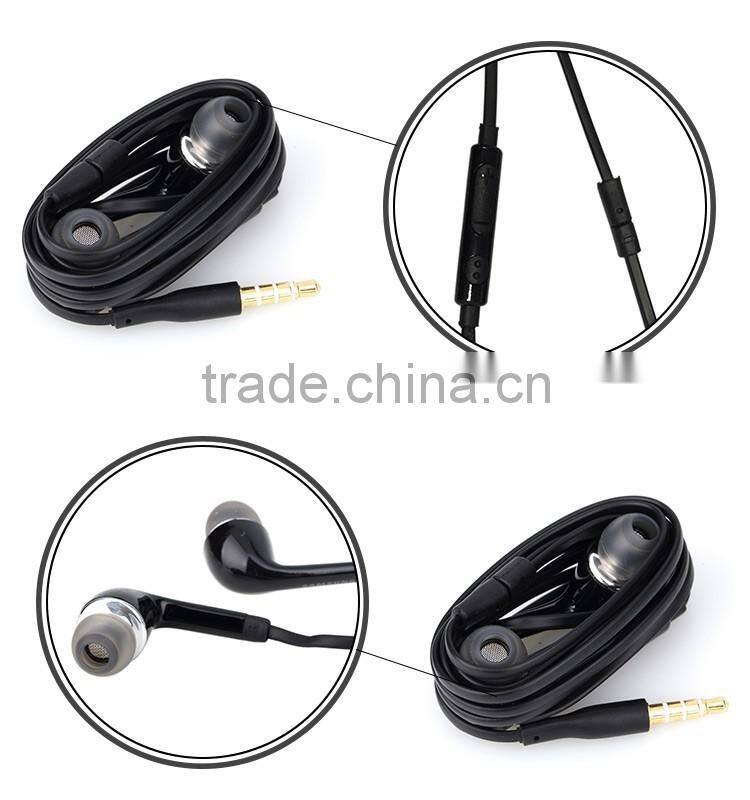 3.5mm connector original black fashion mobile wired earphone for samsung