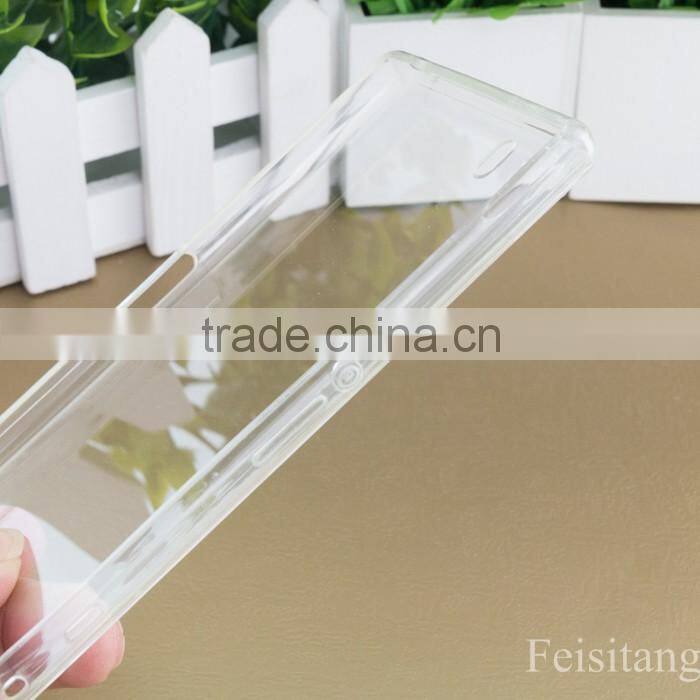 Ultra-thin transparent phone case For SONY z3 tpu+pc