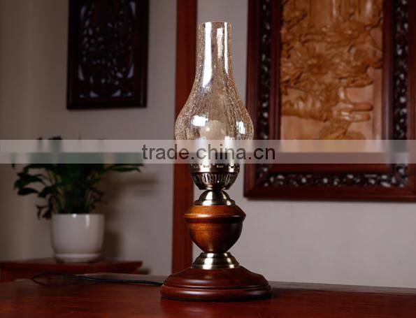 antique wooden table lamp ,table light,desk light
