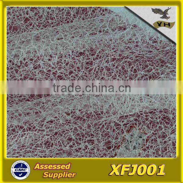 polyester irregular mesh fabric with gold design or silver design