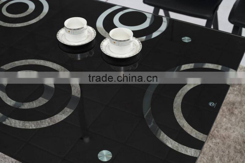 L858 Hot Selling Home leisure Black Tempered Glass Classic Coffee Table