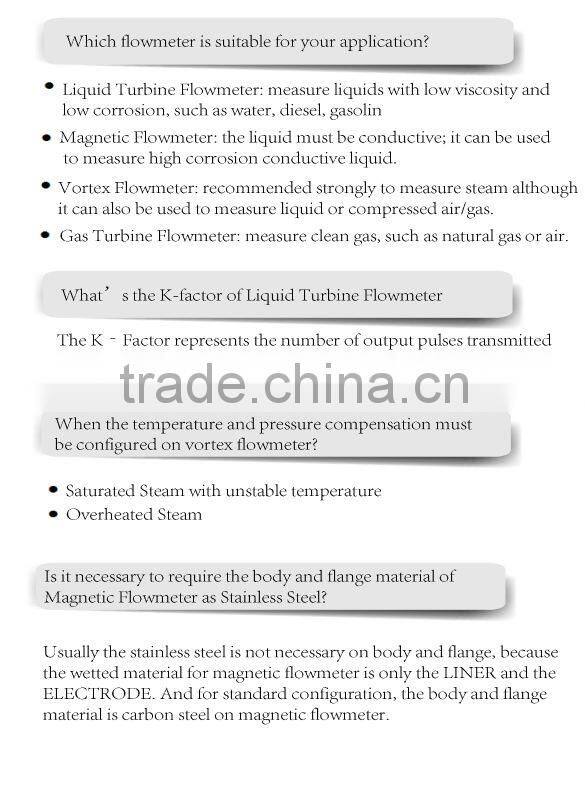 turbine nitrogen gas flow meter made in china