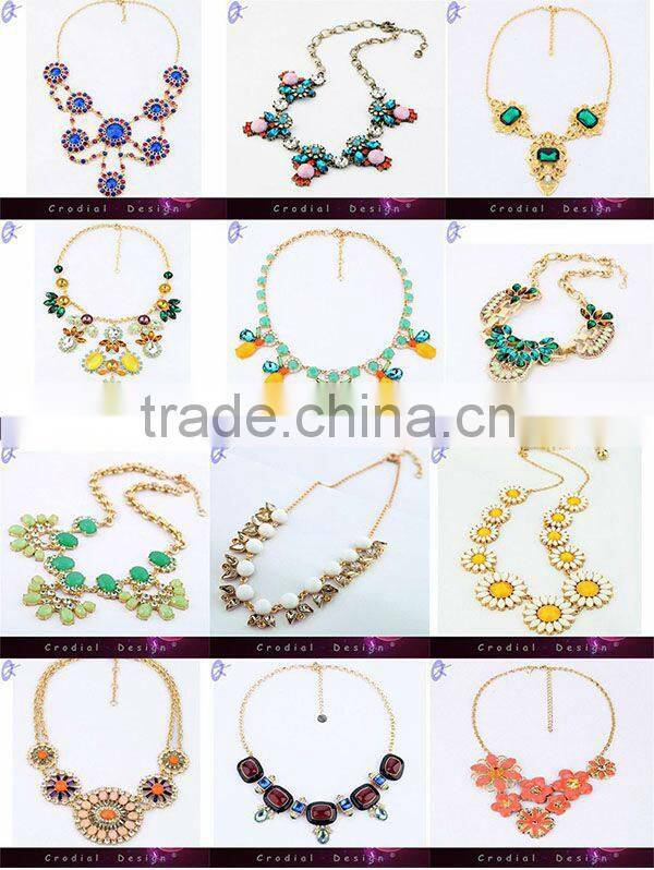 2014 Cheap Wholesale Fashion Jewelry Crystal Statement Necklace For Women