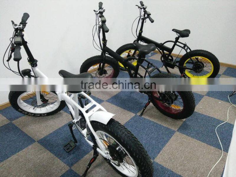 48V DC gear hub motor electric bicycle folding small 20*4.0