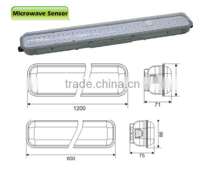 2013 NingBo IP65 38W LED Tri-Proof Fluorescent Lamp with SMD3528