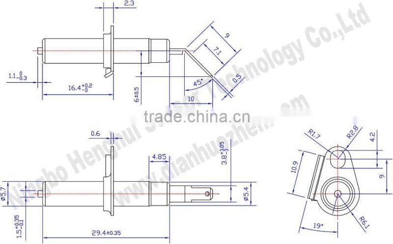 NBZH High energy universal flame sensor electrode for gas stoves