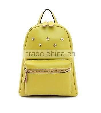 TG-232 wholesale banckpack female leather backpack rivet school backpack