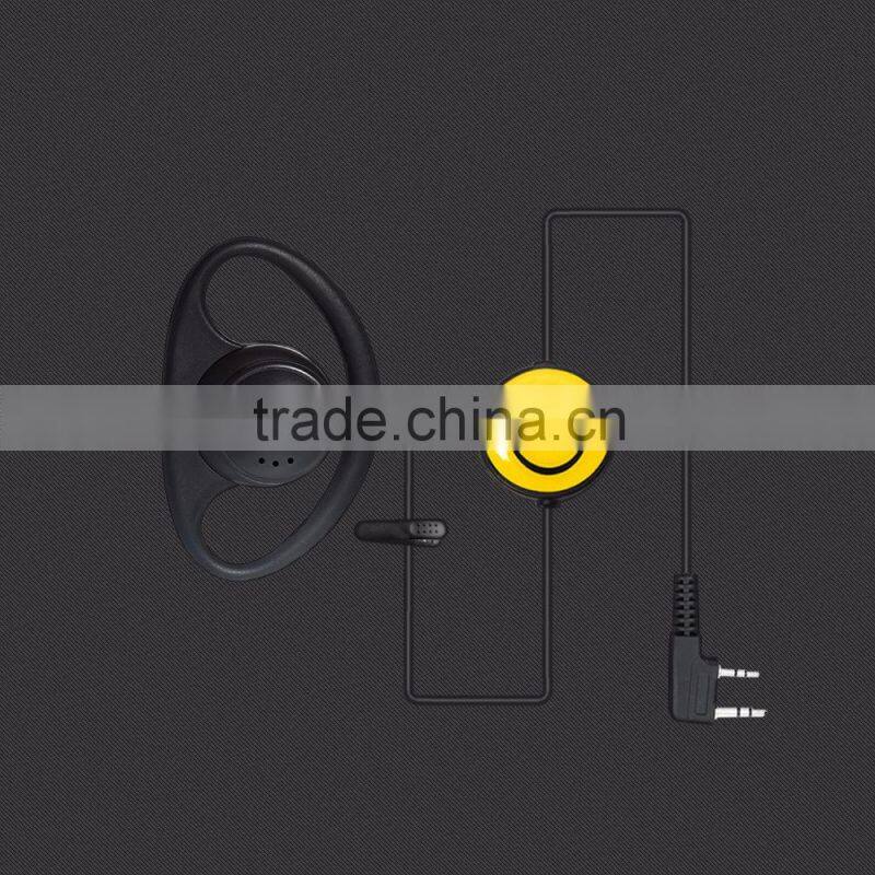 Earpiece D Shape Earphones E43C-K Headphone for Walkie Talkie ZASTONE V180 ZT-V8