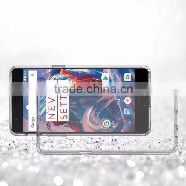 Samco Ultra Slim Shockproof Transparent Hybrid Case for OnePlus 3