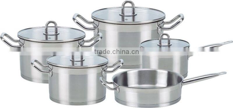 AH3673 9pcs stainless steel apple shape cookware set