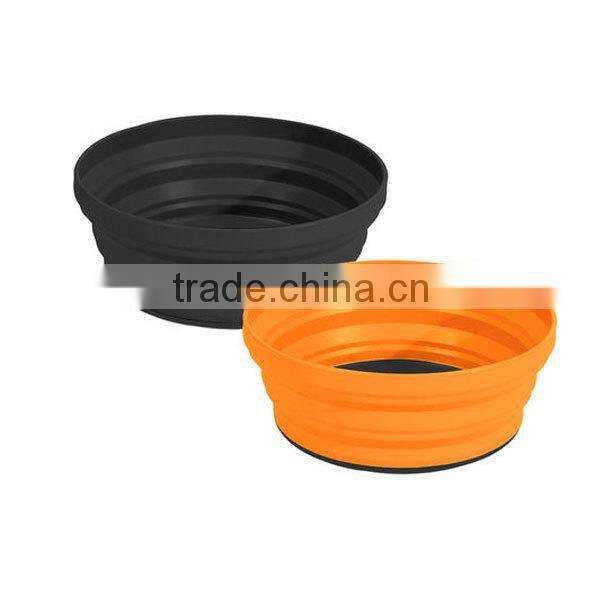 100% food grade high quality flexible silicone folding mixing bowl