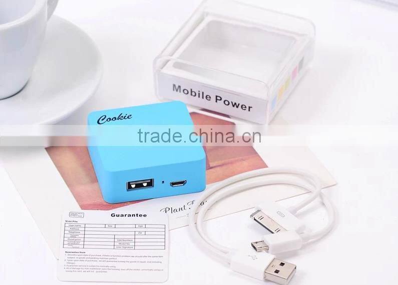 slim mini universal portable square power bank 2800 mah li-polymer battery mobile power