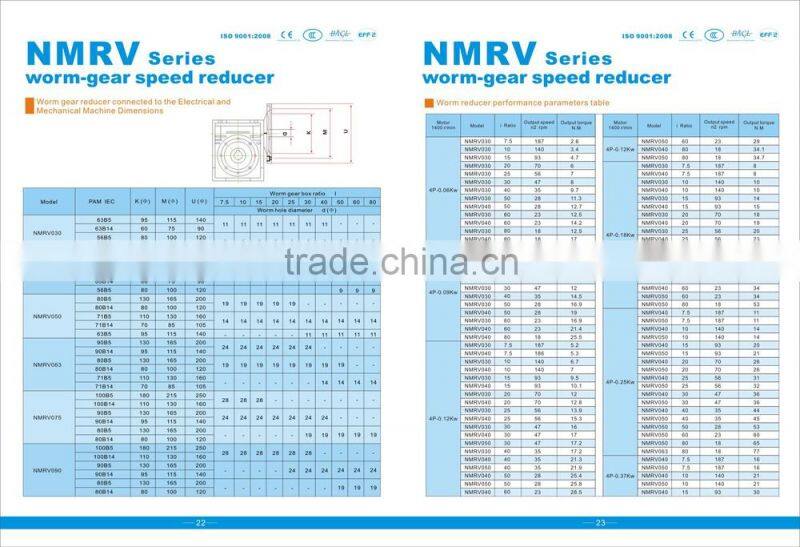 reducer nmrv worm gear reducer