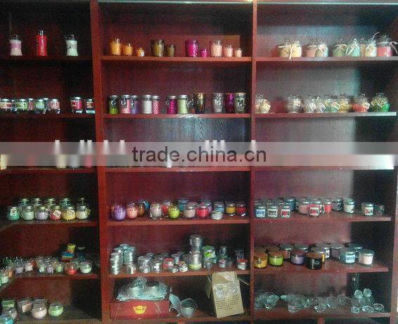 candle in glass jar, scent or unscented, color candle for wedding party or christmas decoration