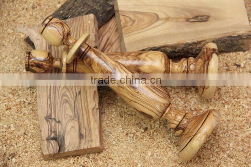 Olive Wood Carved Candle Stick