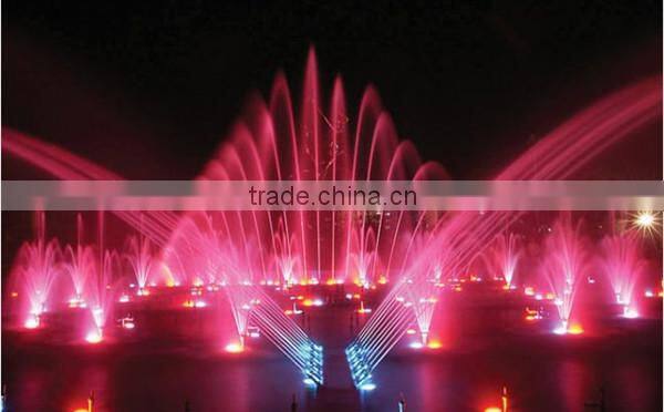 Customize Lake Floating Water Projection Screen Fountain With Colorful Underwater Light