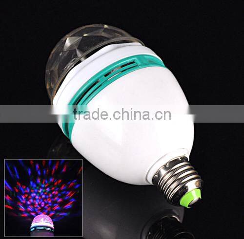 Hot Selling B22/E27 Crystal Rotating Led bulb