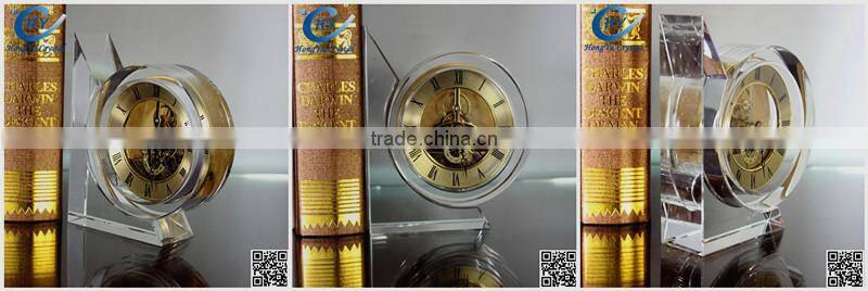 crystal glass time clock parts insert
