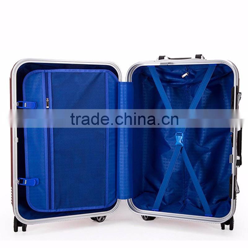 Matting PC Trolley Luggage Aluminum Frame Luggage