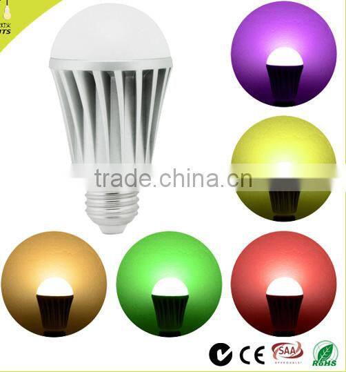 Smartphone multi-color changing WIFI intelligent led light bulb 9W