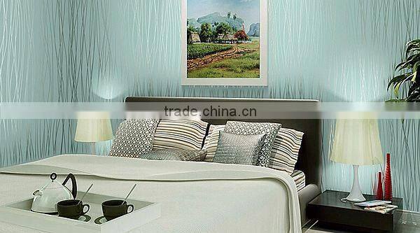 eco-friendly comfortable simple fashion non-woven wallpaper hotel interior designs