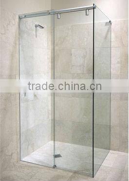 Frameless sliding shower screens