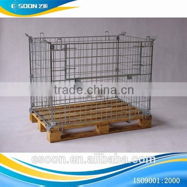 Metal Wire Collapsible Storage Pallet Containers