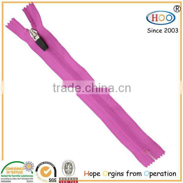 pink Nylon YKK Zipper