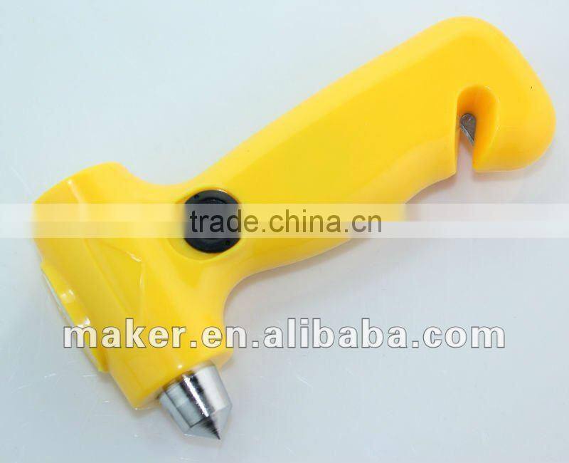 Dynamo Multi function flashlight with Belt cutter & Hammer