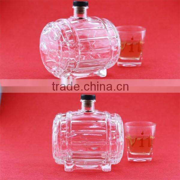 Gun shape bottles empty wine bottles 500ml Martelle bottles