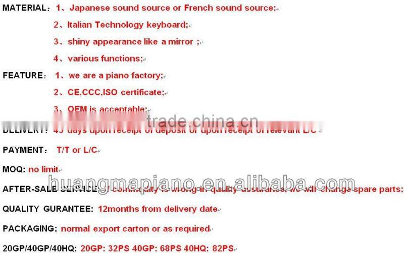 HD-8818 Factory 88 Keys Touch Sensitive Hammer Keyboard Most Competetive Baby Upright Piano Prices