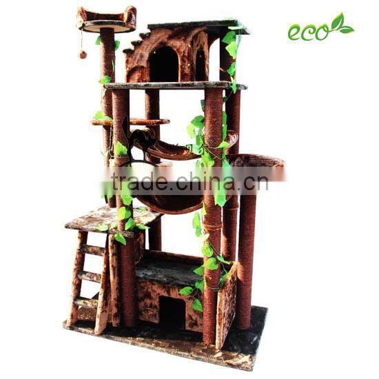 Wood look Big size Cat House Cat tree